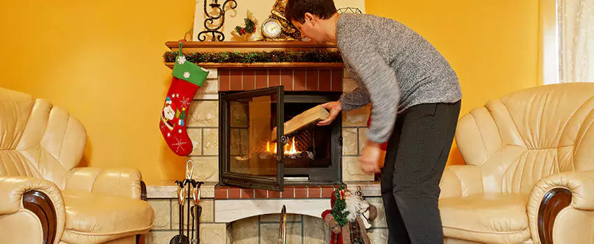 Rusted Metal Fireplace Restoration in Westport, Connecticut